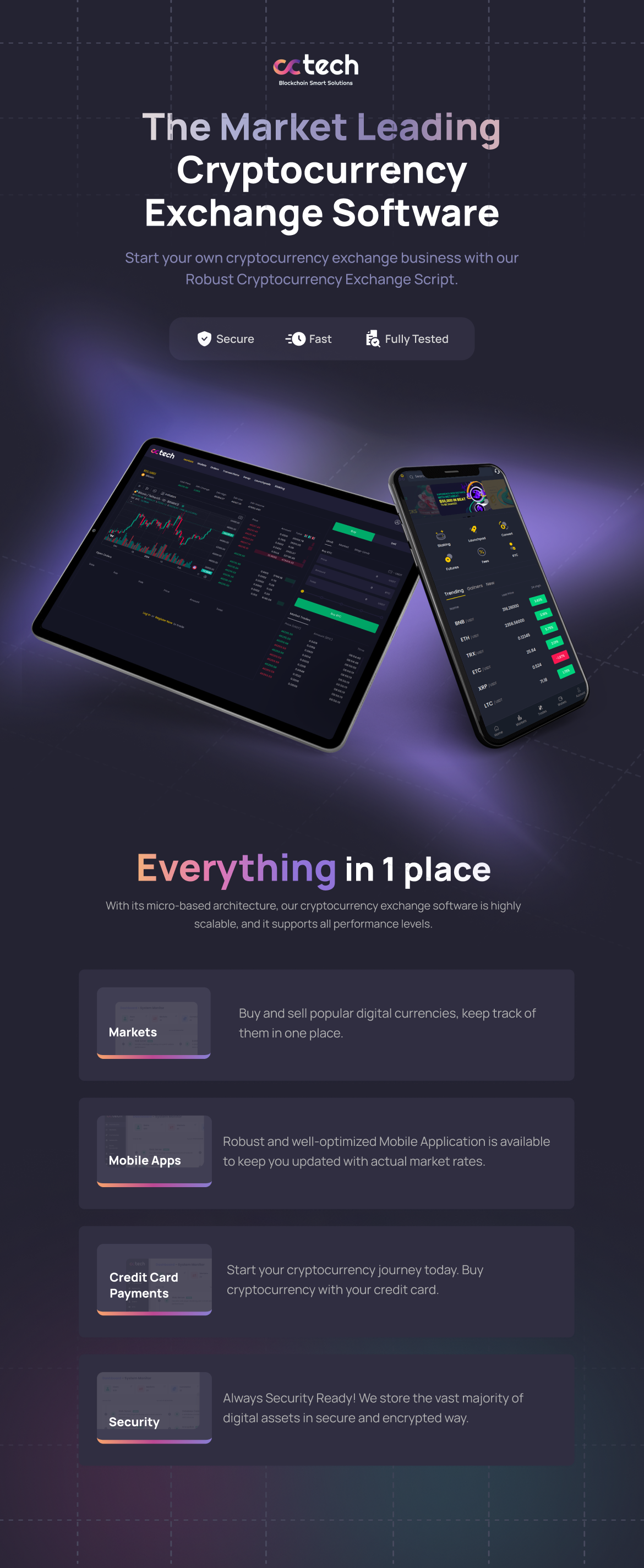 CryptoTech - Crypto Exchange Software, Spot, Futures, Binary, Cryptocurrency Swap, CEX, P2P Exchange