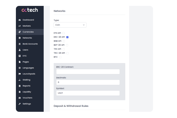 Cryptocurrency exchange software
